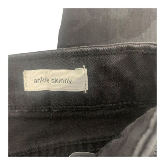 Social Standard By Sanctuary Ankle Skinny Jeans Size 6 Black Camo Womens Pants - Picture 3 of 7